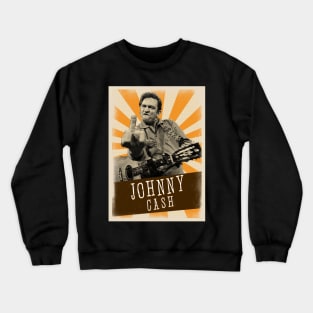 Vintage Aesthetic johnny cash middle finger Crewneck Sweatshirt